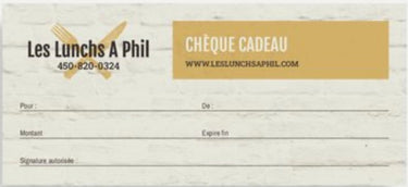 Carte-Cadeau Les Lunchs À Phil